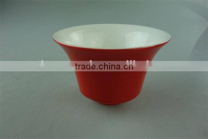ceramic Chinese style red tea cup without cover