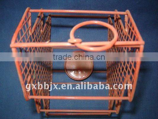 Red wire Christmas tree decorative candle holders