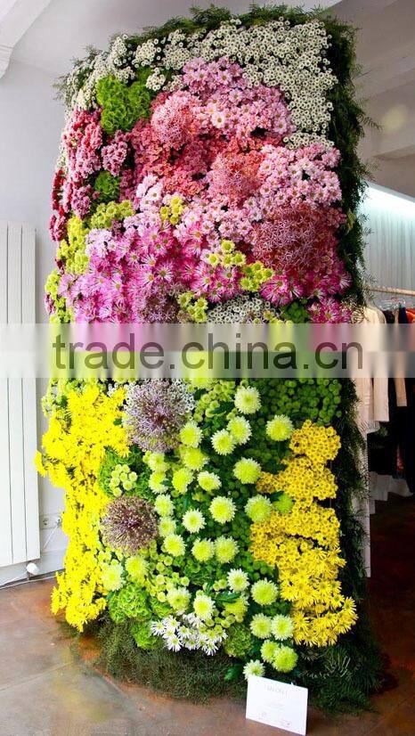 romantic and real touch flower wall wedding wholesale plastic wall flower decoration