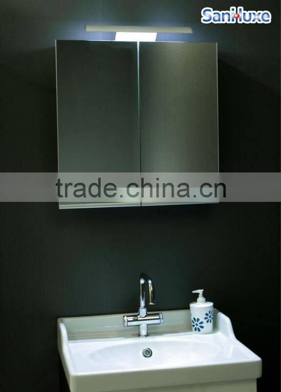 Bathroom mirror cabinet with light