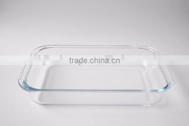 rectangle transparent glass baking dish plate for kitchen