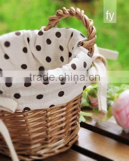 Multi-purpose circular wicker storage basket hot sale