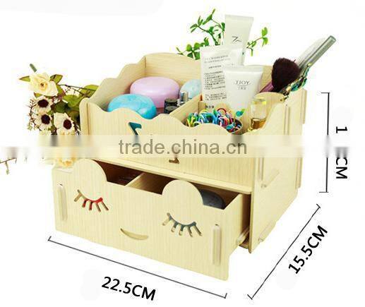 Wooden Desk Organizer Office Supply Caddy with Drawer