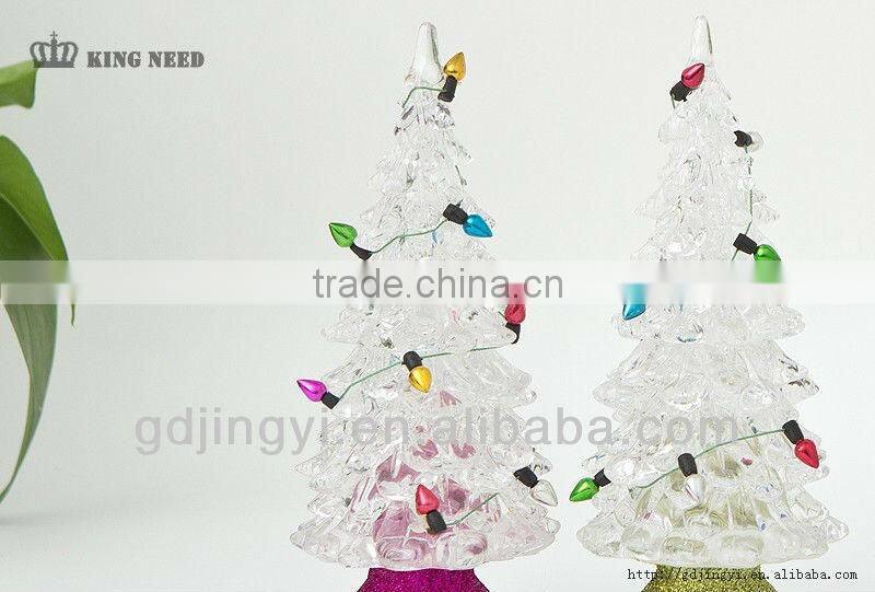 artificial acrylic decorative led light small Christmas tree