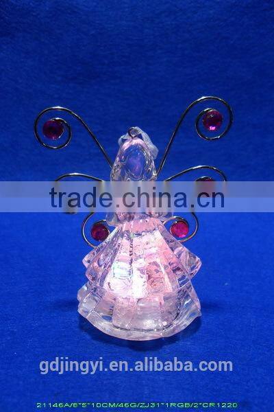 LED Lighted butterfly wings acrylic angel Xmas decoration