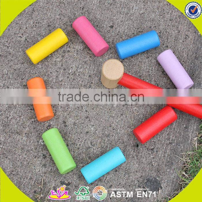 wholesale educational Wooden colorful knocking toy, intelligence knocking toy,wooden pounding bench toddler toy W11G018