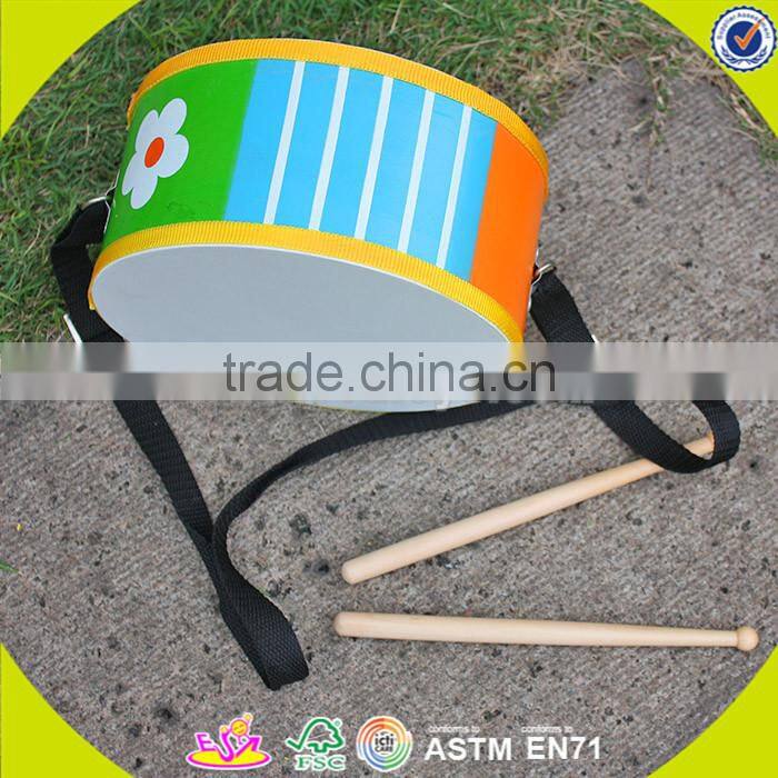 wholesale simple style wooden toy double drums funny wooden toy double drums for toddlers W07J004