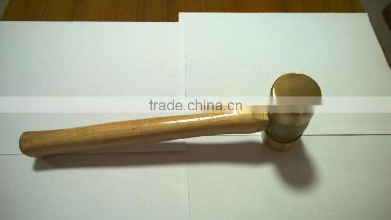 wooden handle TPR handle brass hammer with competitive price