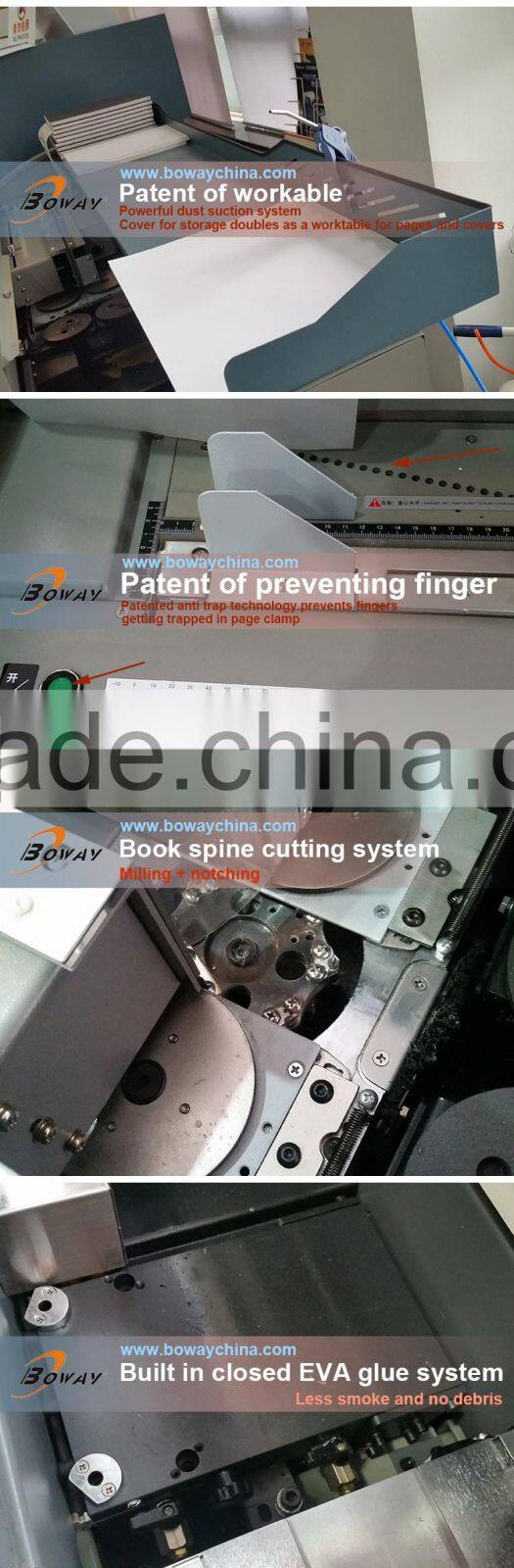 A3 A4 58mm thickness enhanced EVA Glue binding note book manufacturing machine