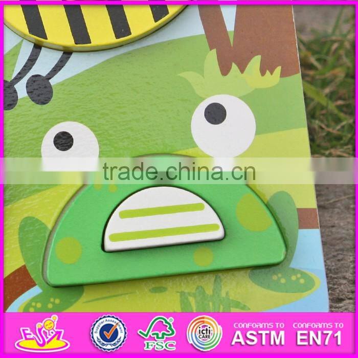 2017 New product diy animals wooden kids puzzle toy W14D027