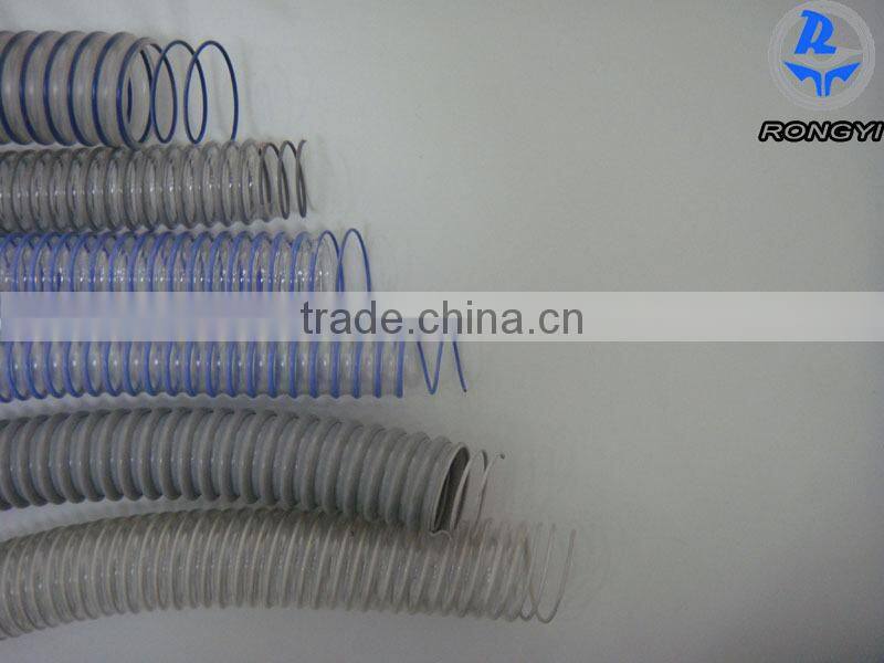 Transparant plastic with steel wire flexible hose