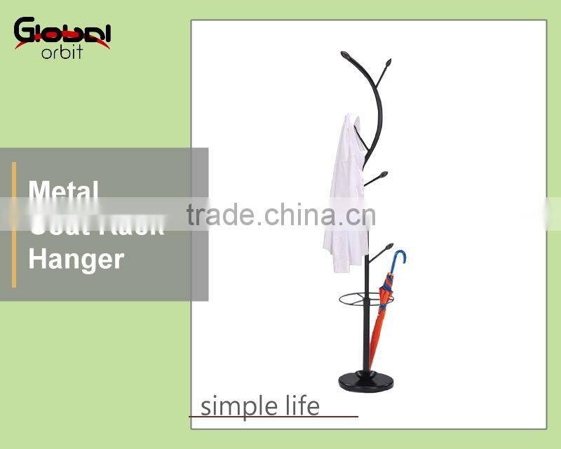 Antique Metal Clothes Rack Shelves in Tree Coat Stand with Umbrella Holder