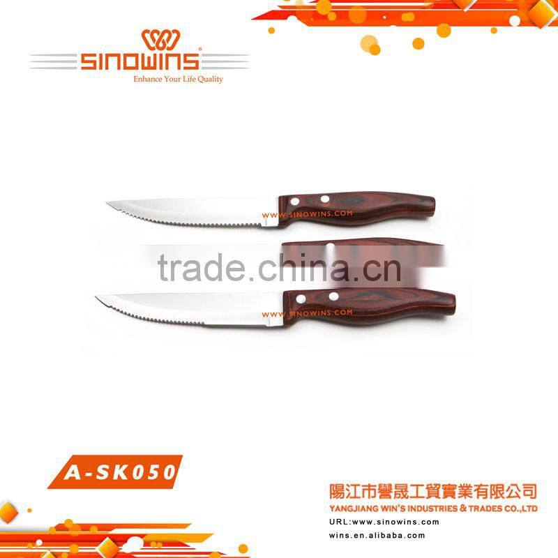 Wooden handle knife table knife dinner knife