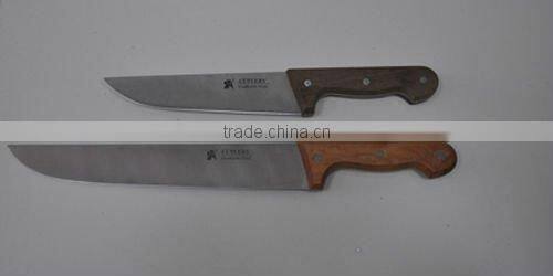 wooden handle plastic handle 8" stainless steel butcher knives