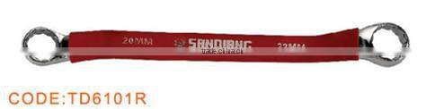 Single Superior Quality Double Offest Ring Spanner with Rubble Handle