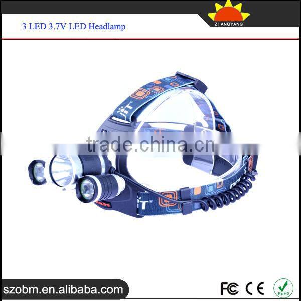 RJ-5000 4 Mode 3*XM-L2 LED 1800Lumens Best Rechargeable High Power LED Headlamp
