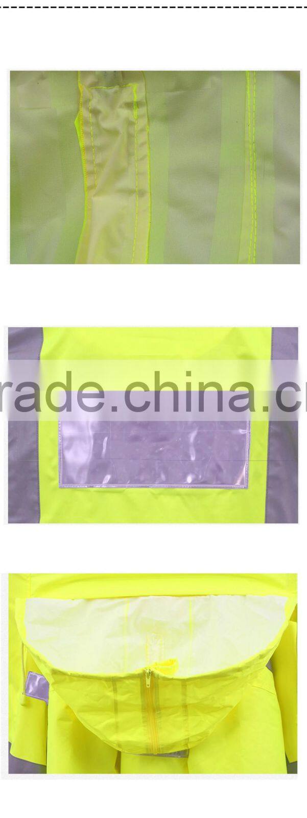 3M Reflective Straps Waterproof Safety Raincoat Manufacturers