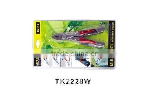 2014 Hardware multi function stainless steel plier hand tools with blister card TK0106