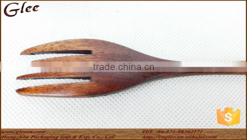 Wholesale wooden spoon and fork set, jujube, color natural, 15*3.5cm