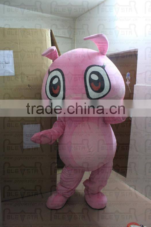 NO.1940 pink bunny costumes big head rabbit mascot costumes