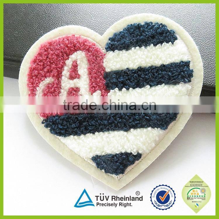 Custom numbers letters chenille towel embroidery