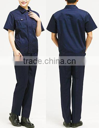2016 OEM wholesale unisexs garage overall uniform short sleeve workwear