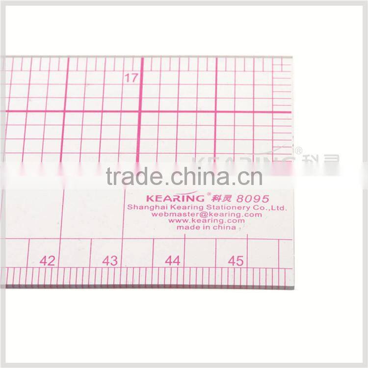 1.2mm thick 18" &45cm sized width Sandwich line printing PVC flexible garment ruler for fashion design and tailor pattern#8095