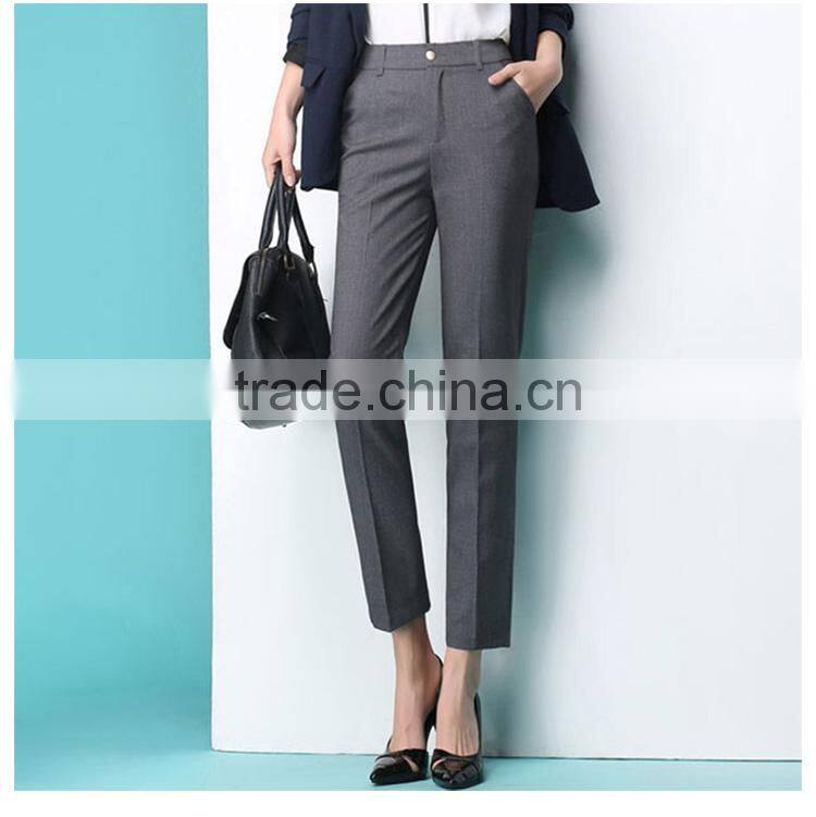Casual business suit pants nine pants dress show small occupation all-match smoke tube small straight legged trousers custom