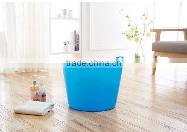 Plastic Laundry Basket with handle dirty clothes storage basket