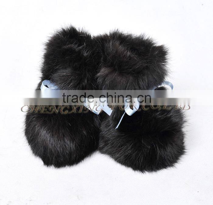 CX-SHOES-07D Rabbit Fur Soft Winter Warm Baby Shoes