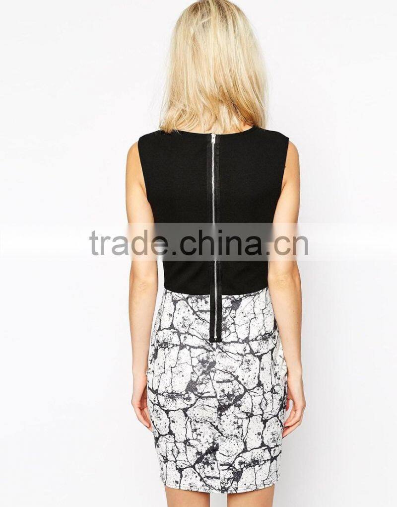 Baroque Vintage Fashion Island Style Print Dress Sexy office ladies dress