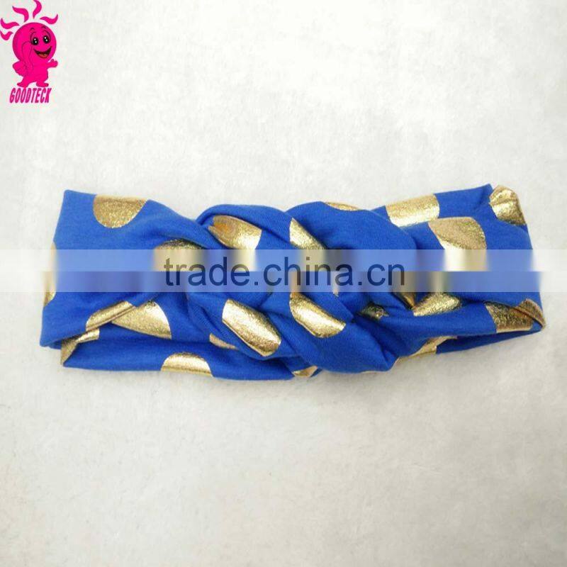 New Baby Headband Polka Dot Print knot tie headwrap Vintage Cotton Head Wrap Photo Prop stretchy Knot Girls Hair Accessories