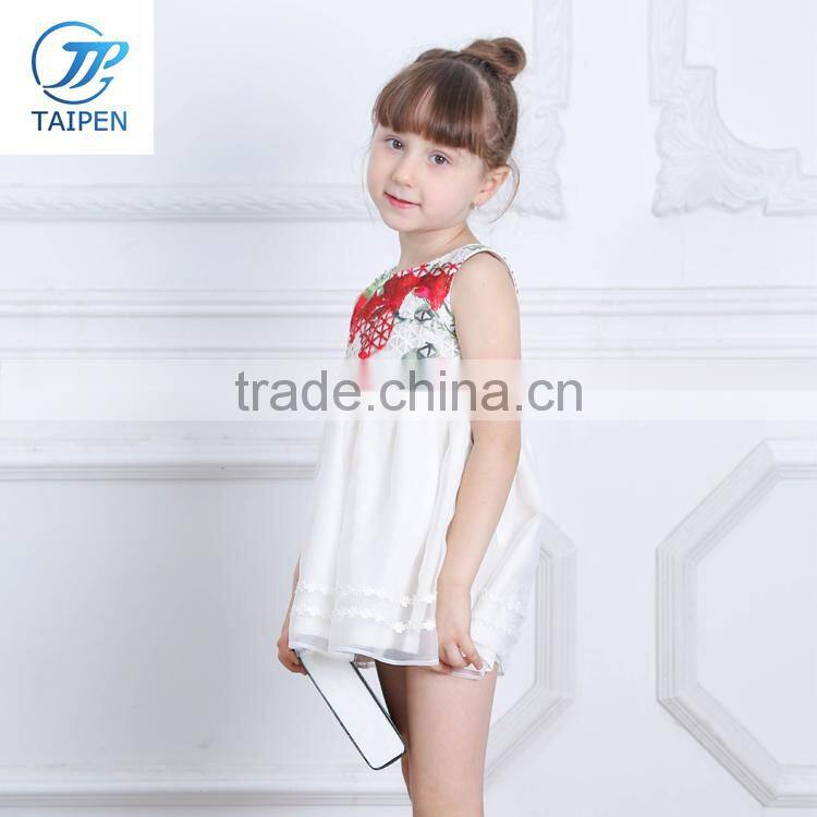 Summer New Fancy White & Black Polka Dot Frock Child Dress Baby Girls Dresses For 2-6 Years