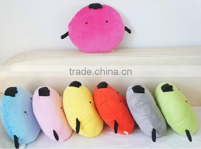 OEM pea polyester funny cute custom wholesale sofa emoji foam cushion pillow