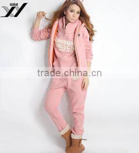 OEM Wholesale Fashion Womens 3PCS Suit Autumn Winter Casual Sports Hoodies Top + Vest + Pants