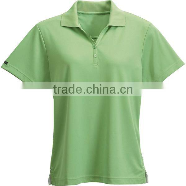 ladies 60% cotton 40% polyester polo shirts green color