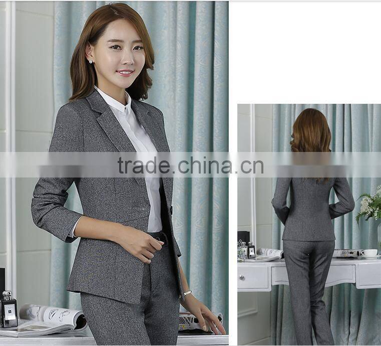 custom 2017 business shirt women formal suit elegant women pants suit