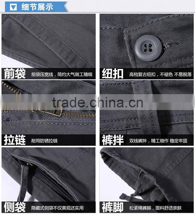 Juqian Quick Drying Durable Washed Carpenter Khaki Mens Workwear Trousers Cargo Pants overall Work Pants