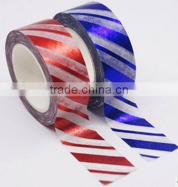 Foil Striped Washi Masking Decorative Tape