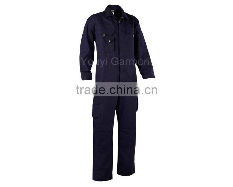 Navy 100% Cotton 320gsm Long Sleeve Comfortable work Coveralls