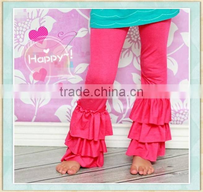 2017 simple pant shirt new style red leggings three ruffle royal blue coat pant for baby