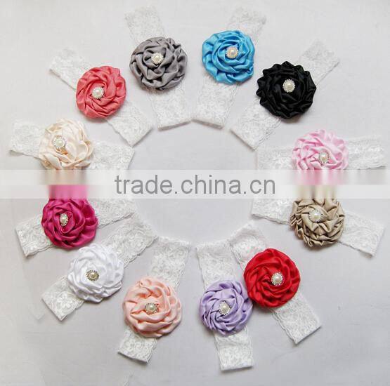 girl lace headband, newborn lace headband