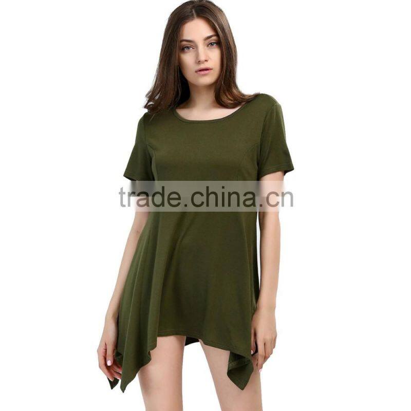 Clothing factory new fashion Short sleeve blouse designs for hot sale 2017
