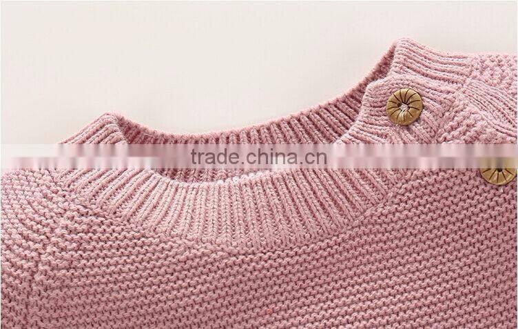 2016 New Design Long Sleeve Round Collar Autumn Winter Children Knitted Sweaters Baby knitting Pullover