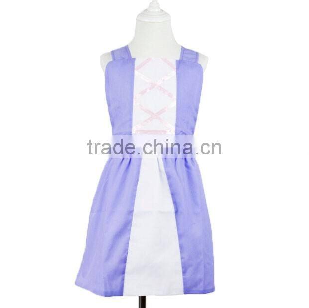 High quality baby girls printed waist cotton batman apron kitchen cooking woven fashion apron manufacturer