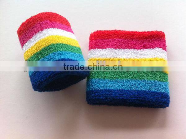 red solid number sweatband sports wristband