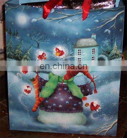 2013 hot sale recyclable paper gift bag for christmas/wine packaging bag