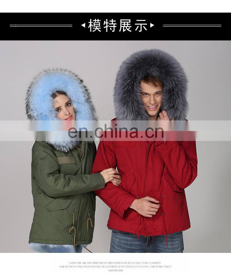 2017 Fur Lover Pakra Fashion Style For Couple Trench Coat De Los Hombres