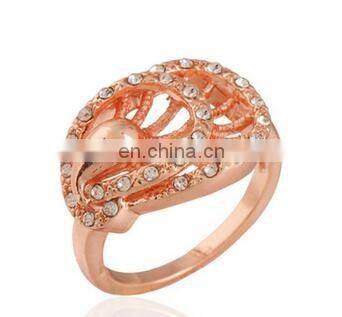 2017 Peacock Rings Rose Gold Platinum Plated Top Genuine Austrian Crystals Fashion Women Wedding Bridal Party Jewelry