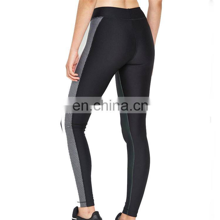 Engineered striped color block yoga designer leggings